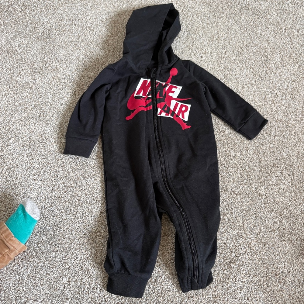 Nike Air Jordan Black and Red Infant romper size 3-6 months One Piece Outfit